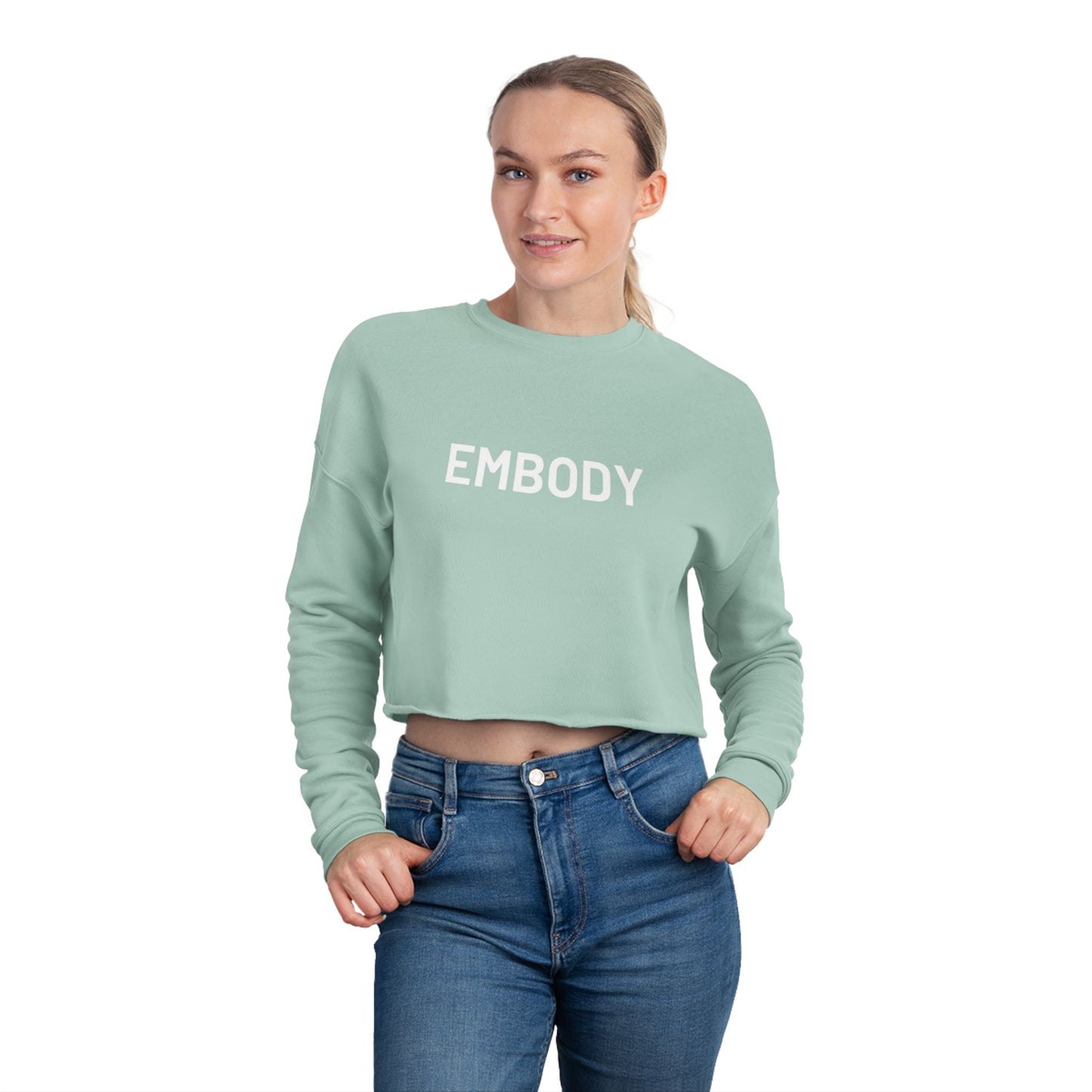 Women's Cropped Sweatshirt - EMBODY Stylish Athletic Top